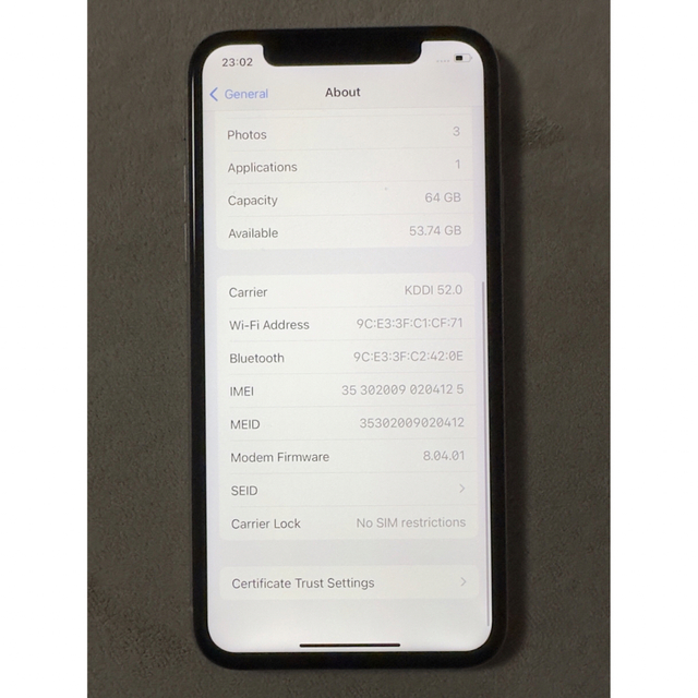 iPhone X Silver 64 GB SIMフリー