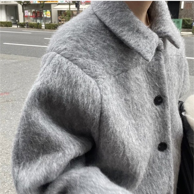 fashiru wool shaggy coat