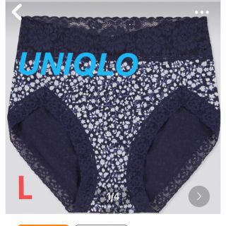 ユニクロ(UNIQLO)の未使用☆ UNIQLO ショーツ　フラワージャストウエスト ネイビー　L(ショーツ)