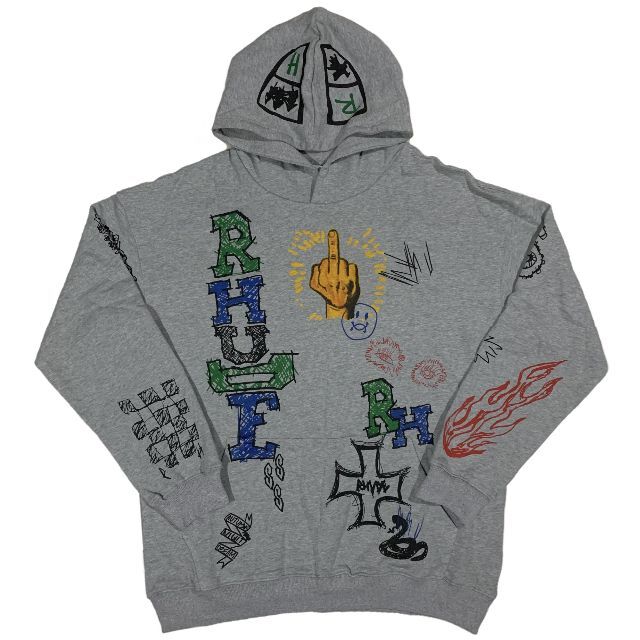 RHUDE ルード DOODLE ドゥードゥル プルオーバーパーカー XL