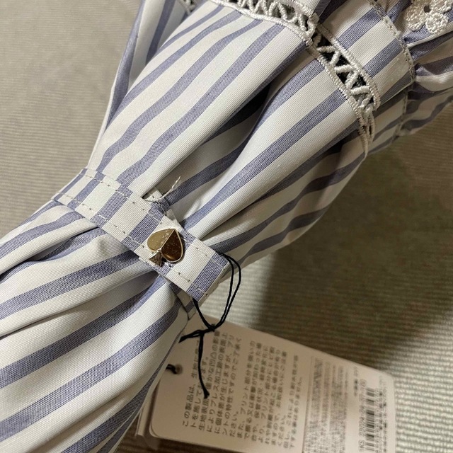 メーカー公式 新品折り傘 晴雨兼用 でかフリル二層張り刺繍 一級遮光