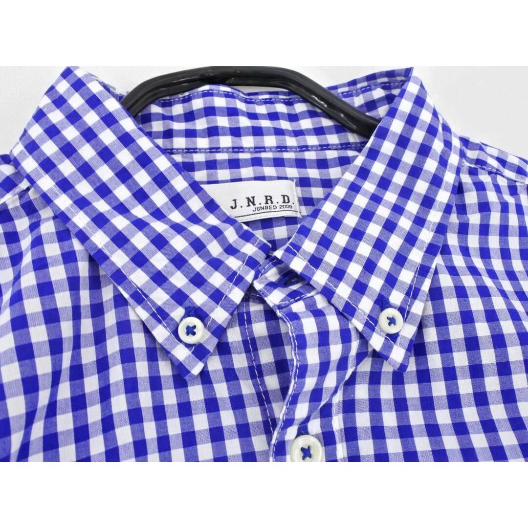JUNRED(ジュンレッド)のジュンレッド ギンガムチェック シャツ size1/白ｘ青 ◇■ メンズ メンズのトップス(シャツ)の商品写真