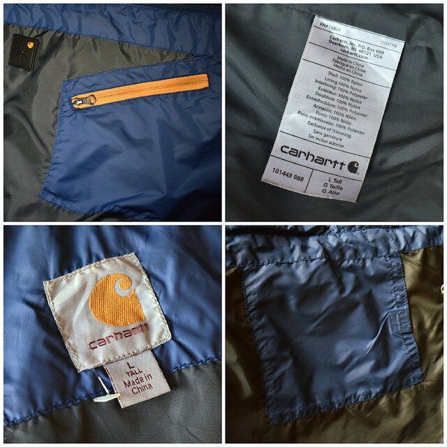 carhartt - 古着☆Carhartt カーハート 刺繍ロゴ 青 ブルーライト