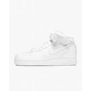 ナイキ(NIKE)のNIKE AIR FORCE 1 MID WMNS WHITE 24.5cm(スニーカー)