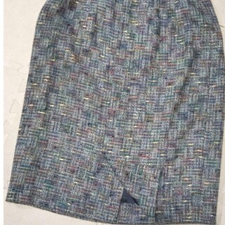 美品　レリアン　スカートスーツ　サイズ13+　絹入り　綺麗な色コンビネーション