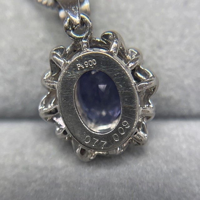 Pt900 タンザナイト0.77ct ダイヤモンド ペンダントヘッド ソ付 | www