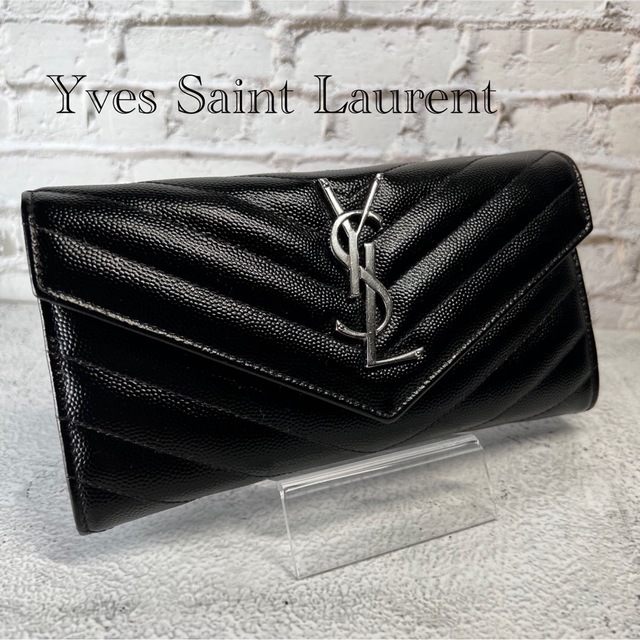 名作 YVES RIRY SAINT イヴ・サンローラン 長財布 LAURENT 長財布