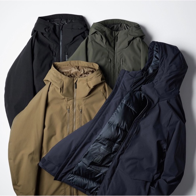 UNIQLO - UNIQLO ハイブリッドダウンパーカ(3Dカット) BLACK XLの通販