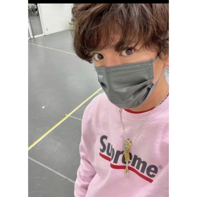 supreme クルーネック スウェット Mサイズ グレー キムタク着用 見事な