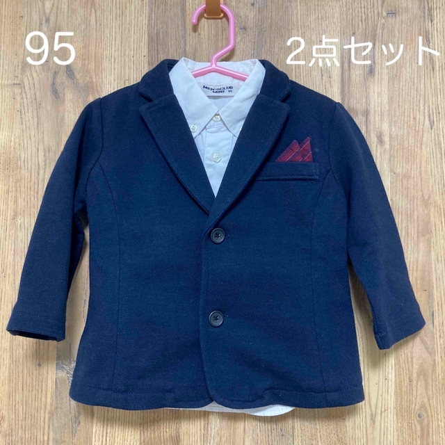 Men's Club(メンズクラブ)のジャケット Yシャツ 2点セット 95 フォーマル キッズ/ベビー/マタニティのキッズ服男の子用(90cm~)(ドレス/フォーマル)の商品写真