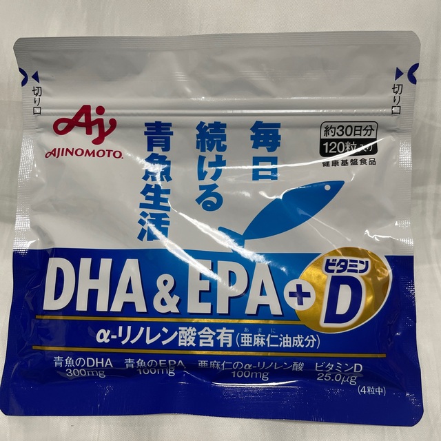 味の素(アジノモト)の味の素毎日続ける青魚生活DHA&EPA+D 食品/飲料/酒の健康食品(その他)の商品写真