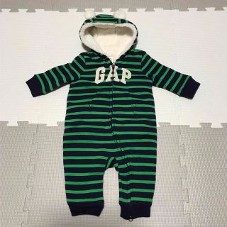 ベビーギャップ(babyGAP)のbabyGAP ボーダーボアロンパース(ロンパース)