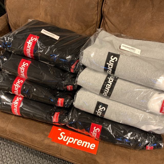 新品 Supreme Box Logo crewneck Black XL