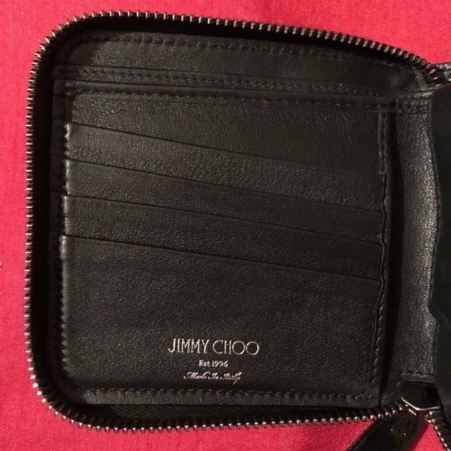 JIMMY CHOO(ジミーチュウ)の【最終価格】JIMMY CHOO ラウンドジッパー 財布 スタッズ 黒  メンズのファッション小物(折り財布)の商品写真