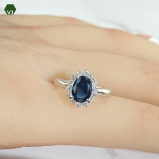 【17-49】サファイア　ダイヤモンド　リングS1.43ct 　D0.31ct(リング(指輪))