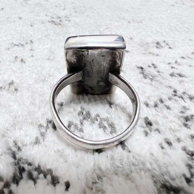 Maison Martin Margiela(マルタンマルジェラ)の希少★vintage Silver925刻印有 スクエアリング シグネットリング メンズのアクセサリー(リング(指輪))の商品写真