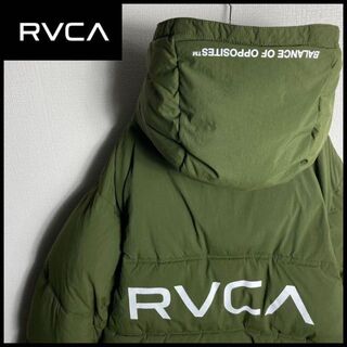 RVCA - 【極美品】RVCA ビッグロゴ入りダウンジャケット ロゴ満載 入手
