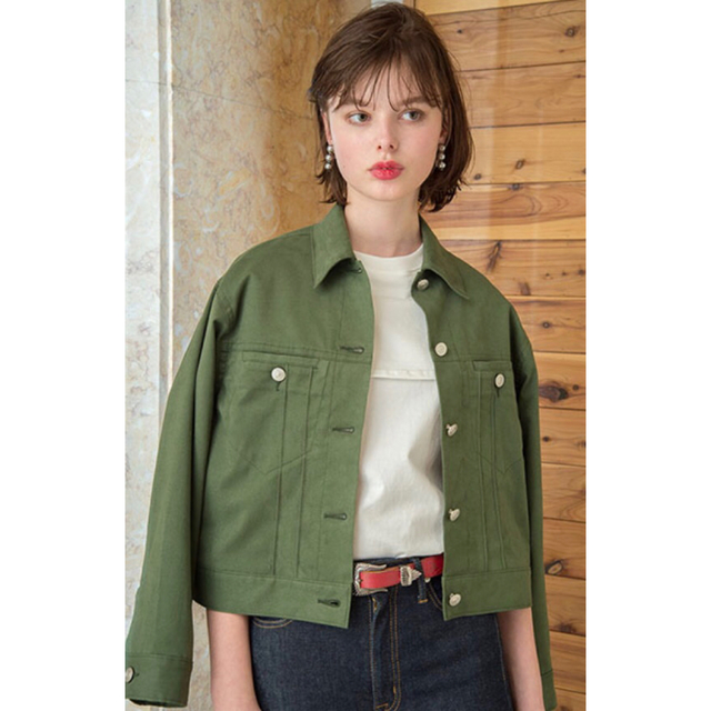 Ameri VINTAGE(アメリヴィンテージ)のMEER Fake suede jacket フェイクスエードジャケット レディースのジャケット/アウター(Gジャン/デニムジャケット)の商品写真