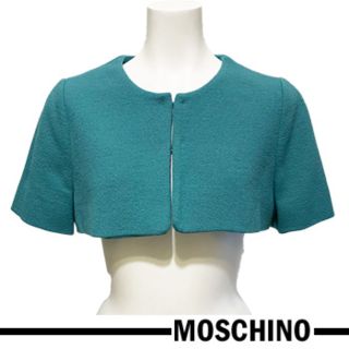 新品モスキーノMOSCHINO異素材MIXボウタイセーター チェック白44