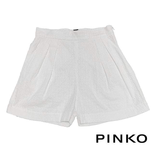 新品ピンコ　コットンレース　ショートパンツ　白　＃40　PINKO