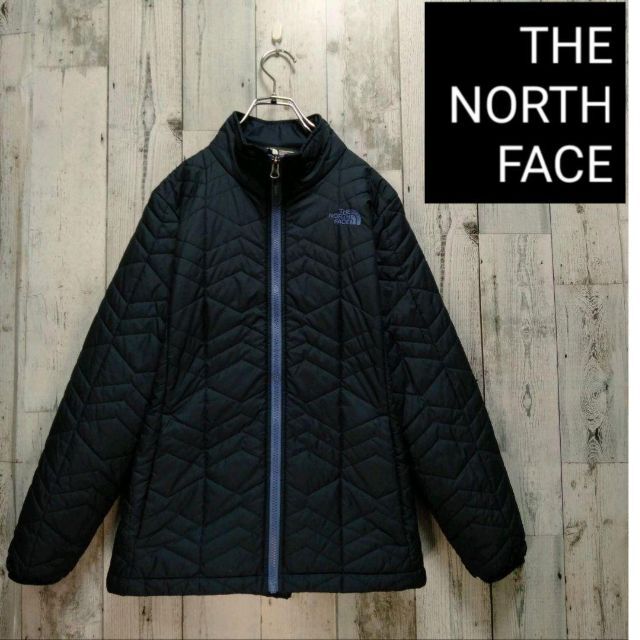 THE NORTH FACE(ザノースフェイス)の【美品】ノースフェイス　キルティングジャケット　ネイビー　レディースM レディースのジャケット/アウター(ダウンジャケット)の商品写真