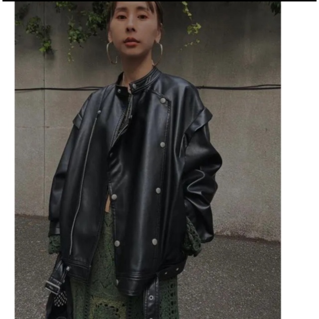 アメリヴィンテージ RETRO FAKE LEATHER JACKET 美品 - ライダース