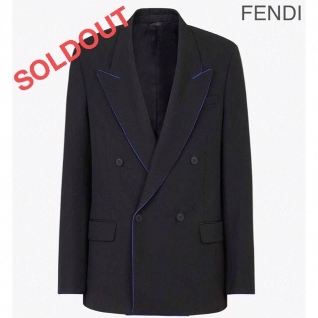 FENDI - フェンディ FENDI Double Breasted Jacket Black