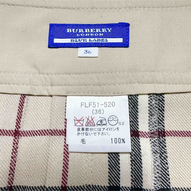 BURBERRY BLUE LABEL(バーバリーブルーレーベル)の極美品ꕤバーバリーブルーレーベル　プリーツスカート　巻きスカート　ノバチェック レディースのスカート(ミニスカート)の商品写真