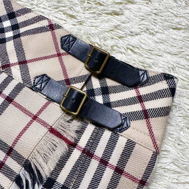 BURBERRY BLUE LABEL(バーバリーブルーレーベル)の極美品ꕤバーバリーブルーレーベル　プリーツスカート　巻きスカート　ノバチェック レディースのスカート(ミニスカート)の商品写真