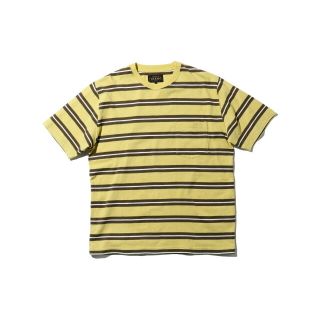 ビームス(BEAMS)の【YELLOW】BEAMS PLUS / ネップ ボーダー ポケットTシャツ(その他)