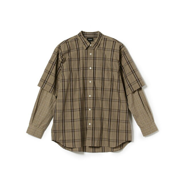 【BROWN】BEAMS / フェイク レイヤード シャツ 5