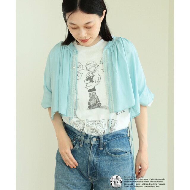 BEAMS BOY(ビームスボーイ)の【MINT】BEAMS BOY / ポリエステル サテン レース ボレロ レディースのトップス(シャツ/ブラウス(長袖/七分))の商品写真