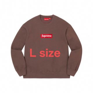 シュプリーム(Supreme)のSupreme Box Logo Crewneck brown Lサイズ(スウェット)