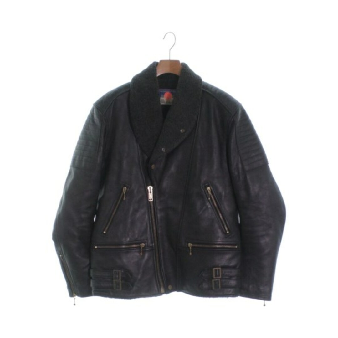 激安の black means ブラックミーンズ ライダース -(XL位) 黒 【古着 ...