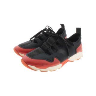 マルニ(Marni)のMARNI マルニ スニーカー 40(25cm位) 黒x赤 【古着】【中古】(スニーカー)