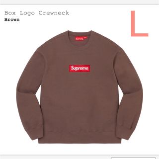 シュプリーム(Supreme)のBox Logo Crewneck Brown L(スウェット)