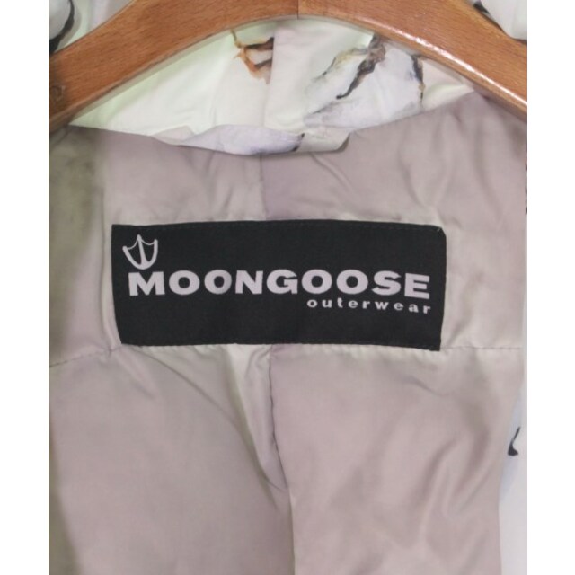 MOONGOOSE ムーングース ダウンコート XS 白x茶(花柄) 【古着】【中古】 レディースのジャケット/アウター(ダウンコート)の商品写真