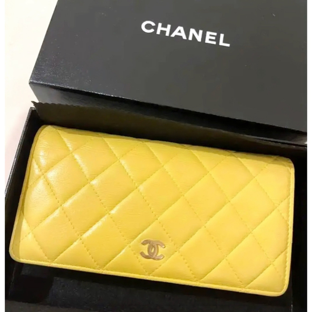 CHANEL マトラッセ　ラムスキン　長財布