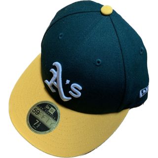 ニューエラー(NEW ERA)のnew era low profile アスレチックス　グリーン　イエロー(キャップ)