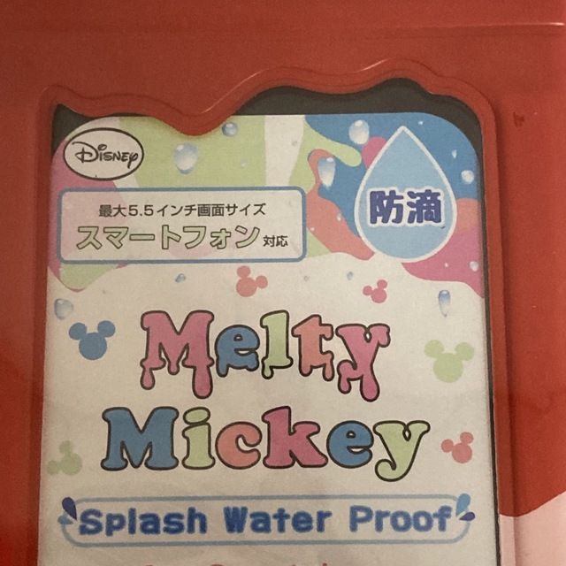 Disney(ディズニー)の未使用 Hamee MELTY MICKEY CASE RED/PINK スマホ/家電/カメラのスマホアクセサリー(モバイルケース/カバー)の商品写真