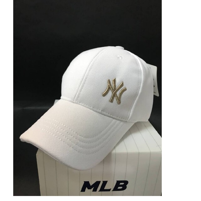 MLB - MLB サイド刺繍ロゴ NYヤンキースベルトバックキャップ/白金