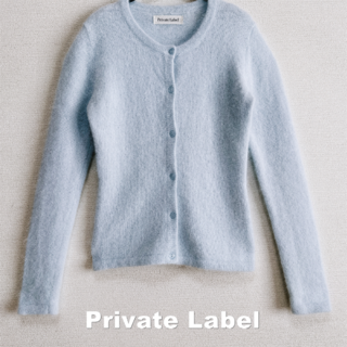 プライベートレーベル(PRIVATE LABEL)の【Private Label】プライベートレーベル アンゴラ混 カーディガン(カーディガン)