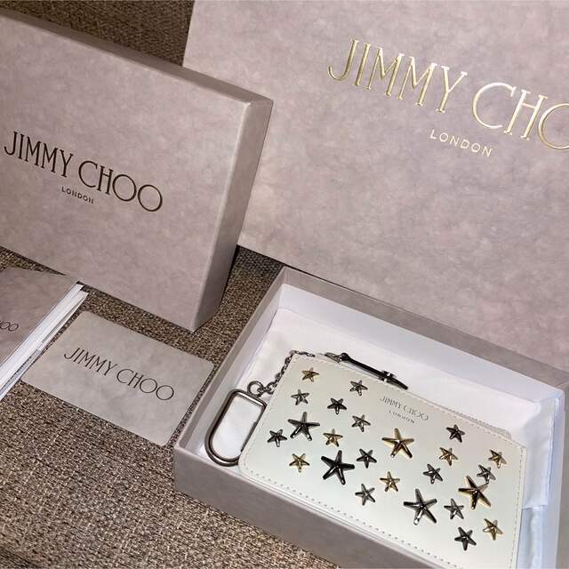 JIMMY CHOO(ジミーチュウ)のJIMMY CHOO ジミーチュウ　キーリング付きカードケース　新品未使用 レディースのファッション小物(名刺入れ/定期入れ)の商品写真