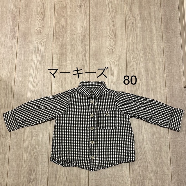 MARKEY'S(マーキーズ)のギンガムチェックシャツ　マーキーズ　サイズ80 キッズ/ベビー/マタニティのキッズ服男の子用(90cm~)(Tシャツ/カットソー)の商品写真