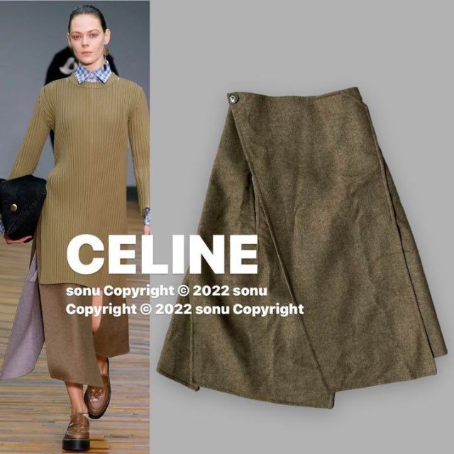 サイズ交換ＯＫ】 celine - 2014FW CELINEセリーヌ ラップ スカート 36