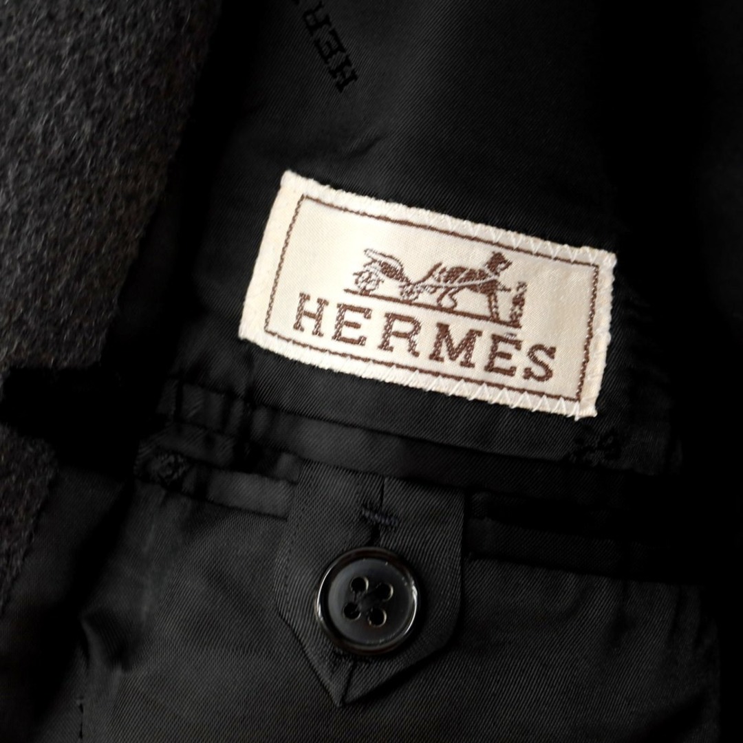 Hermes - 【中古】エルメス HERMES カシミヤ チェスター フィールド