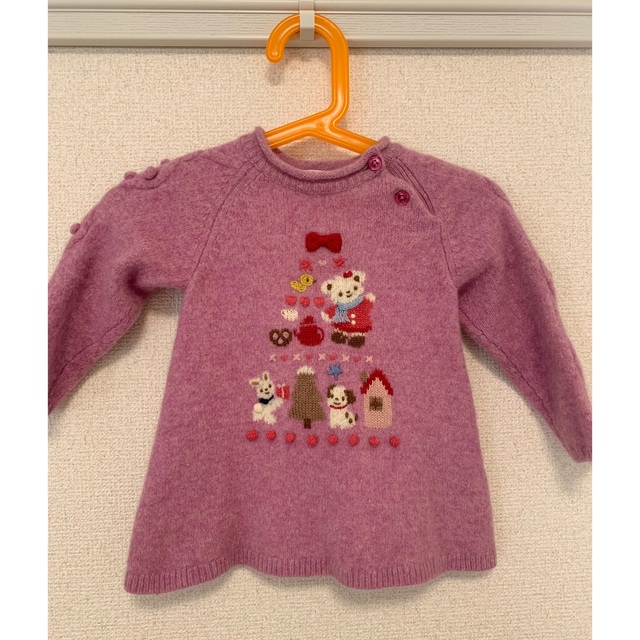 familiar(ファミリア)のファミリア　ピンクセーター キッズ/ベビー/マタニティのキッズ服女の子用(90cm~)(ニット)の商品写真