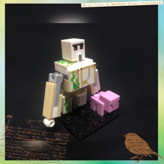 マイクラ レゴ 互換品 アイアンゴーレム ブタ ※土台プレートは付属しません(キャラクターグッズ)
