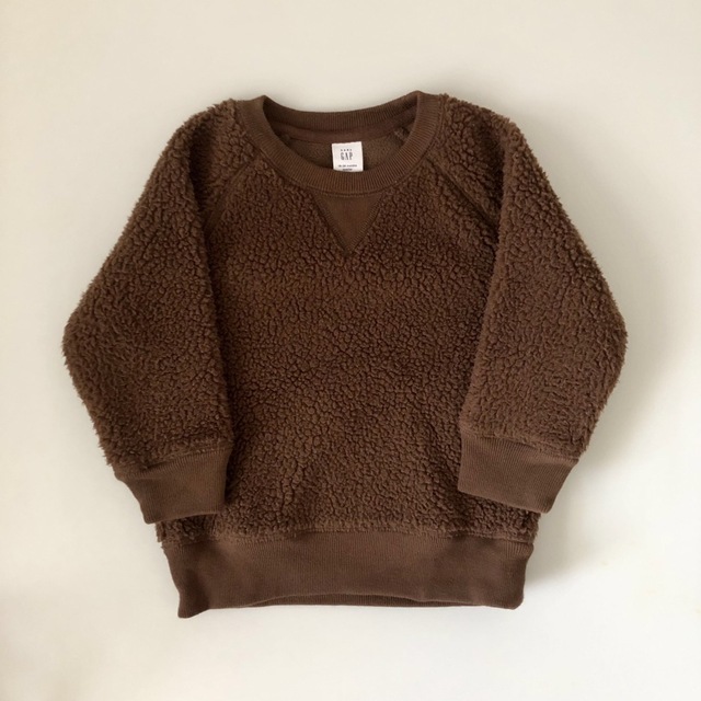 babyGAP(ベビーギャップ)のbaby GAP　ボアトレーナー　18-24months 90cm used品 キッズ/ベビー/マタニティのキッズ服男の子用(90cm~)(ジャケット/上着)の商品写真