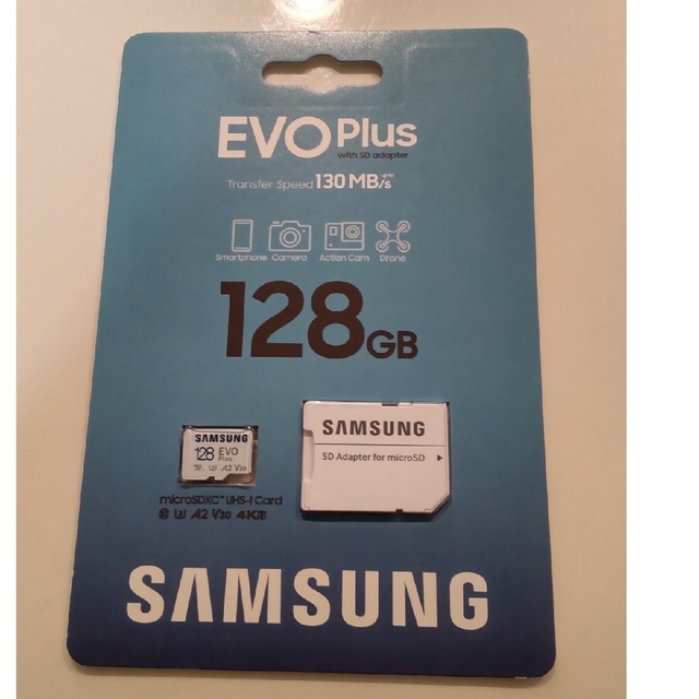 SAMSUNG(サムスン)のマイクロSDカード 128GB SAMSUNG EVO Plus スマホ/家電/カメラのスマホアクセサリー(その他)の商品写真